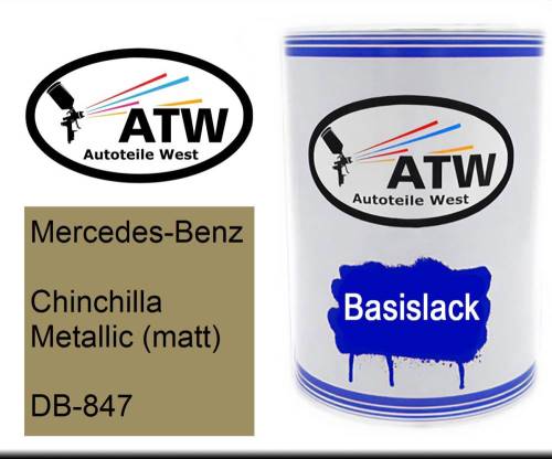 Mercedes-Benz, Chinchilla Metallic (matt), DB-847: 500ml Lackdose, von ATW Autoteile West.